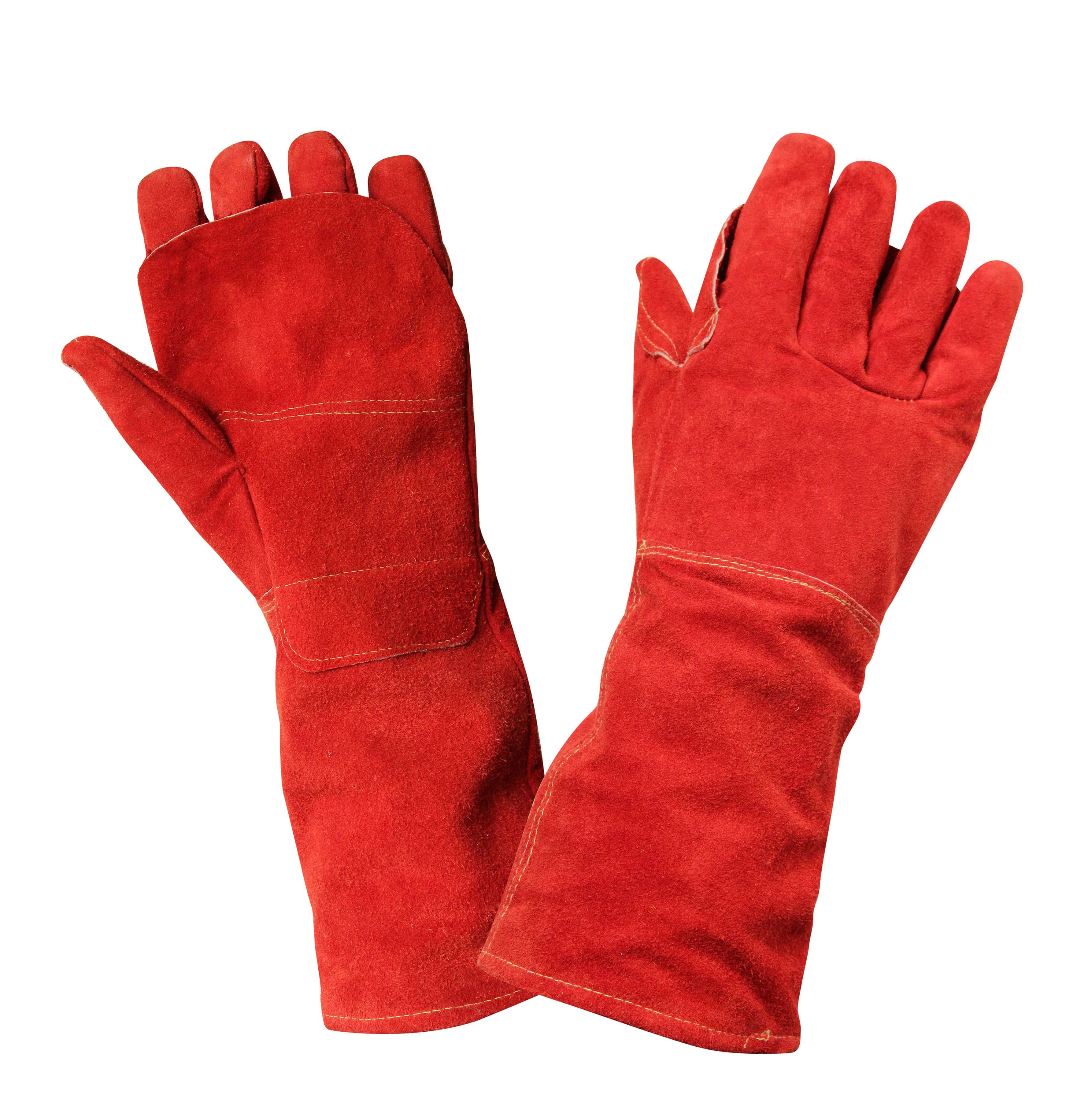 Red Welder Safety Hand Gloves, Welding Gloves, 14 21 Inches Long Hand Gloves Buy Welder